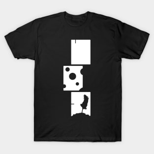 Mouse and Cheese in a abstract cubic reality T-Shirt